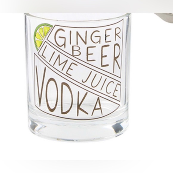 Mud Pie ginger beer rock glasses set of 2 - Picture 3 of 6